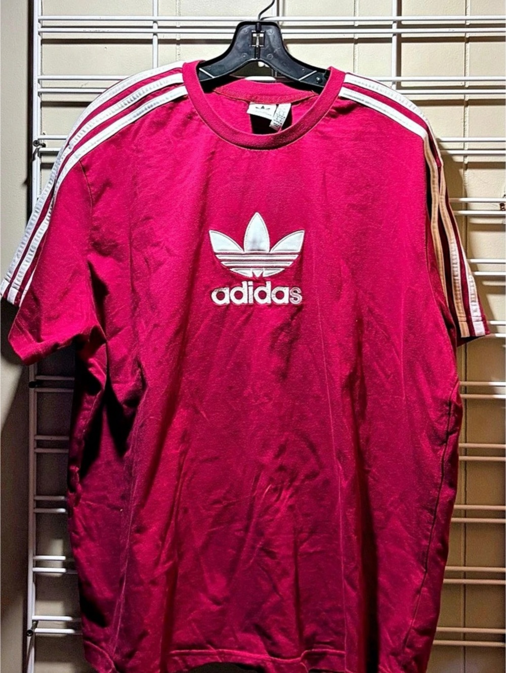 Women’s adidas Short Sleeve Tee in Burgundy Size 1X